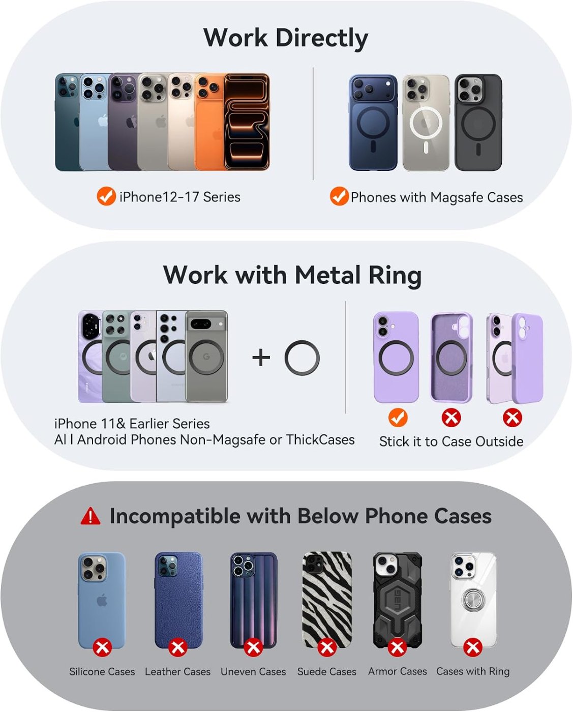 Magnetic mount holding a phone in landscape for map navigation